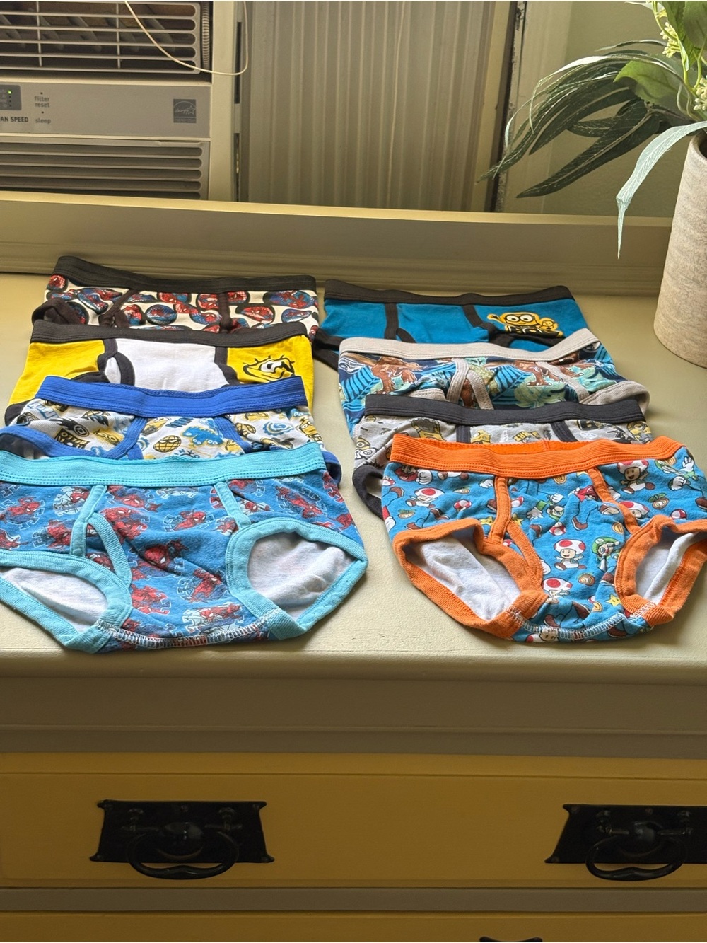 Kids Blue Cartoon-Print Briefs - Pack of Assorted Designs